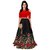 New Designer Black and red Color Bangalore Satin Semi Stitched Lehenga Choli (Black RedPrinted)