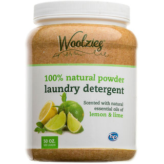                       Woolzies 100 Natural Powder Detergent Lemon  Lime 50 oz / 100 loads                                              