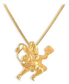 Hanuman ji pendant gold plated locket by Ceylonmine