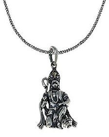 Natural Hanuman ji pendant silver bajrangbali locket by Ceylonmine