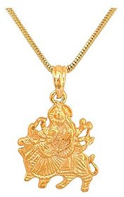 Durga Mata Pendant Natural gold plated mata pendant by Ceylonmine