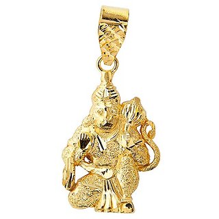                       Original Bajrangbali gold plated locket by Ceylonmine                                              