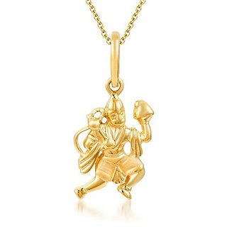                       Ceylonmine - hanumanji pendant gold plated bajrangbali locket                                              
