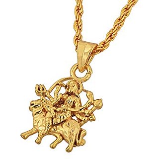                       Mata Pendant gold plated durga mata locket pendant by Ceylonmine                                              