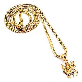                       Durga mata pendant gold plated locket by Ceylonmine                                              