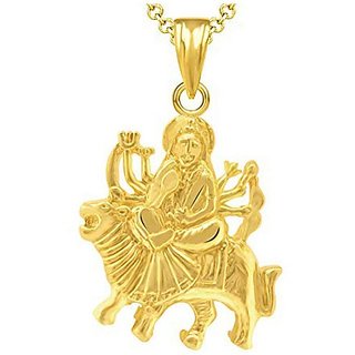                       Mata Pendant gold plated durga mata locket pendant by Ceylonmine                                              