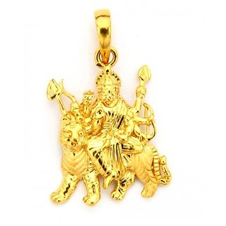                       Ceylonmine - Mata Pendant Gold plated durga mata locket unisex pendant                                              