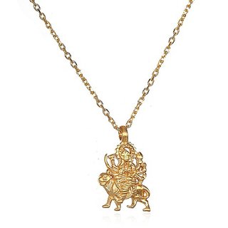                       Durga Mata Pendant Gold Plated Locket By Ceylonmine                                              