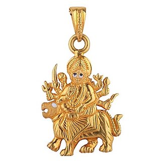                       Natural durga ma Pendant gold plated locket by Ceylonmine                                              