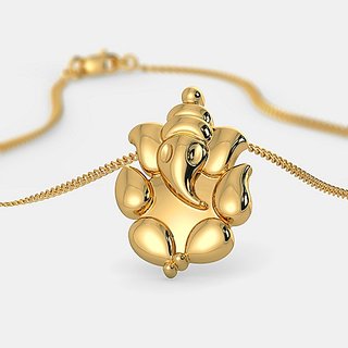                       Ganesh Pendant Natural gold plated Ceylonmine                                              