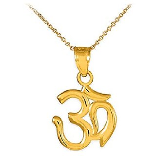                       Om Pendnat Natural Gold Plated Pendant By Ceylonmine                                              