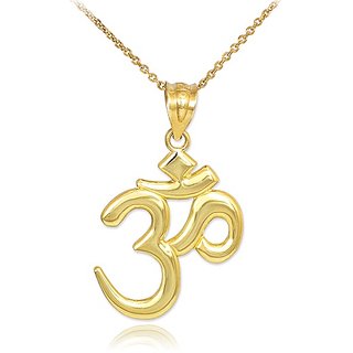                       Om idol pendant original gold plated locket for unisex by Ceylonmine                                              