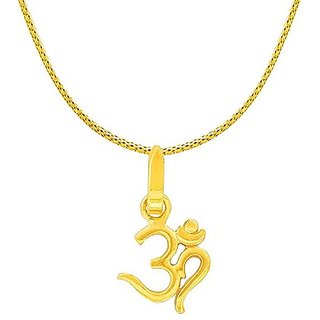                       Ceylonmine Om shiv pendant gold plated for unisex                                              