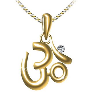                       Om Pendant Natural  Original gold plated pendant by Ceylonmine                                              