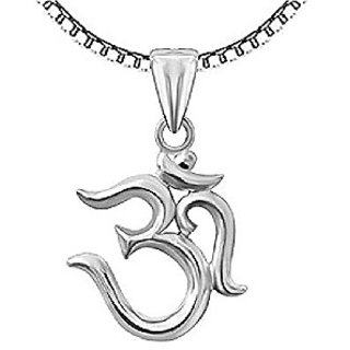                       Ceylonmine - Om Pendant silver locket for unisex                                              