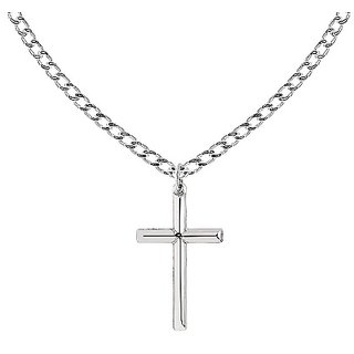                       Ceylonmine - Jesus Cross Silver Pendant for Unisex                                              