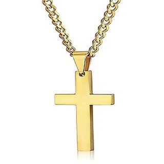                       Ceylonmine - Jesus Cross Gold plated pendant / locket for unisex                                              