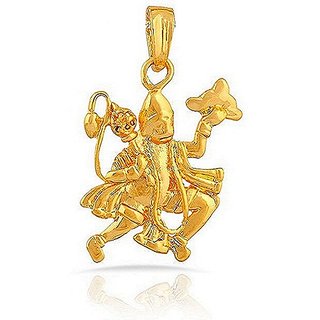                       Hanuman ji Pendant gold plated for unisex by Ceylonmine                                              