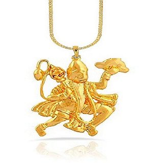                       Hanuman Pendant original gold plated bajrangbali locket by Ceylonmine                                              