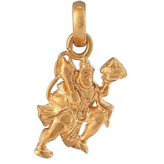                       Hanumanji pendant gold plated bajranbali locket by Ceylonmine                                              