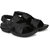 BUCIK Men's Black Velcro Synthetic Leather Casual Sandals