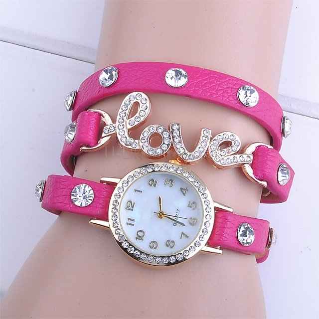 girls watch pink colour
