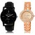 LOREM Analog  Black&Rose Gold Dial Wrist watch For  Couple-LK-05-202