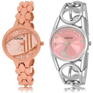 LOREM Analog  Rose Gold&Pink Dial Wrist watch For  Women-LK-222-233