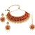 Anesh Golden and Red Trendy Thread Adjustable Hook Handcrafted Choker for Women Girls Ladies