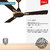 Impex AERO PRIME High Speed 3 Blade ceiling Fan with 390 RPM (Backers Brown)