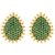 Voylla Green Gems Stud Earrings