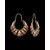 Voylla Bharatnatyam Drape Pleated Hoop Earrings