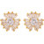 Voylla Gold Plated Gems Adorned Earrings
