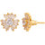 Voylla Gold Plated Gems Adorned Earrings