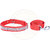 VIP Collection Fancy 0.75 Inch Dog Collar Leash For Everyday and Casual Purpose With High Quality Nugs - Red (Small)