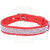 VIP Collection Fancy 0.75 Inch Dog Collar Leash For Everyday and Casual Purpose With High Quality Nugs - Red (Small)