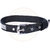 VIP Collection Fancy 1.25 Inch Dog Collar Leash For Everyday And Casual Purpose With High Quality Nugs - Black (Large)