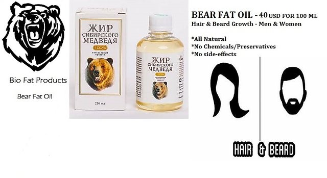 Buy Bear Fat Oil For Hair And Beard Growth Bio Fat Products Russia Online 2995 From Shopclues