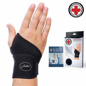 Doctor Developed Premium Copper Lined Wrist Support/Strap/Brace Single Doctor Written Handbook-Suitable for Both hand