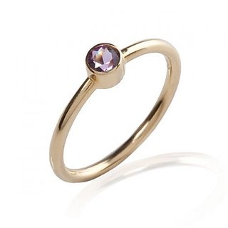                       Original Amethyst/Jamuniya Gold Plated Ring Lab Certified Stone Ring By CEYLONMINE Gemstone                                              