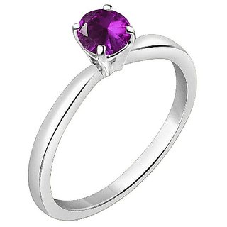                       Original Stone Amethyst/Jamuniya Silver Plated Ring Unheated  Effective  Amethyst Ring - CEYLONMINE                                              