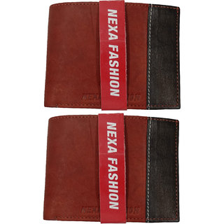                       Men Brown Genuine Leather Wallet (6 Card Slots)                                              