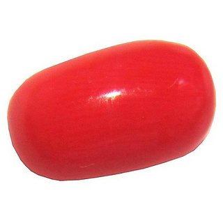                       8.25 ratti Natural Coral / moonga stone                                              
