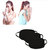 New Set of 3 Unisex Black Anti Dust Pollution Cotton Polyester Bland Mouth Nose Mask Respirator Face Masks