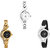 Neutron Classical Traditional Chain And World Cup Analogue Silver, Gold And Black Color Girls And Women Watch - G70-G114-G1 (Combo Of  3 )