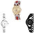 Neutron Modern Present Chain Analogue Multi Color, Silver And Black Color Girls And Women Watch - G316-G70-G68 (Combo Of  3 )