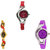 Neutron Treading Casual World Cup And Peacock Analogue Red, Gold And Purple Color Girls And Women Watch - G5-G117-G4 (Combo Of  3 )
