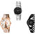 Neutron Best Wrist  Paris Eiffel Tower And Chain Analogue Silver, Brown And Black Color Girls And Women Watch - G302-G407-G68 (Combo Of  3 )