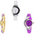 Neutron Best Professional World Cup Analogue White, Gold And Purple Color Girls And Women Watch - G11-G124-G4 (Combo Of  3 )