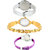 Neutron Best Professional World Cup Analogue White, Gold And Purple Color Girls And Women Watch - G11-G124-G4 (Combo Of  3 )